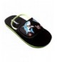 Slippers Toddler Shark Dolphin Ocean Themed Print Slide Sandal Flip Flop - Black / Lime - CS18N7NWZT6 $27.31