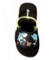 Slippers Toddler Shark Dolphin Ocean Themed Print Slide Sandal Flip Flop - Black / Lime - CS18N7NWZT6 $27.31