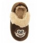 Slippers Little Boys Brown Monkey Aline Hard Sole & Plush Inner Slippers - C318C8DEL97 $20.90