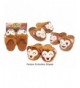 Slippers Children's Plush Soft Comfortable Memory Foam Monkey Slippers with Non-Slip Bottom Brown - CT188OSETL9 $18.70