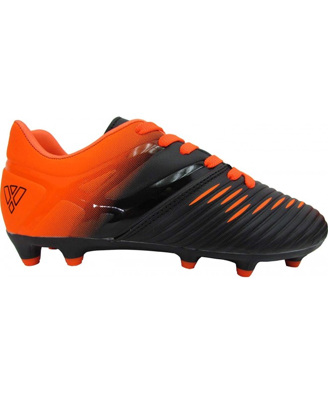 Soccer Liga FG Soccer Shoes for Kids - Firm Ground Outdoor Soccer Shoes for Kids - Black/Orange - CZ18M6OL328 $51.15