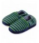 Slippers Kid's Stripe Pattern Soft Menory Insole Anti-Slip Indoor Outdoor Slippers - Stripe Green - CS18LTR7QY7 $28.50