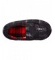 Slippers Boys Glow in the Dark Skelton Loafer Slippers Moccasin - Black/White/Red - CW12H33IHHL $31.58