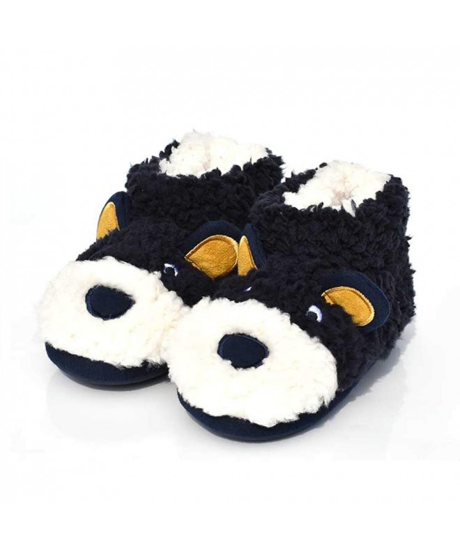 Slippers Bear Animal Bootie Slippers for Toddler/Little Kid Non-Slip House Shoes - Navy - CS18LN4RE4Y $40.16