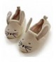 Slippers Kids' Cute Mouse Cotton Memory Foam House Slippers w/Long Ear - Beige - CU186SZIM5S $20.07
