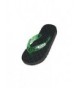 Slippers Kids Black with Green Strap Slipper - Green - CV110OOEGQD $32.28