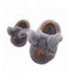 Slippers Toddler Mouse Slippers Girls Boys Cute Cartoon Fleece Elastic Band - Grey - C018I476MNG $27.69