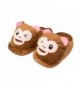 Slippers Fluffy Soft Warm Plush Stuffed Animal Monkey Slip On Indoor House Slippers for Little Kids Brown - Winking Monkey - ...