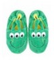 Slippers Kid Cute Indoor Home Anti Slip Soft Plush Stuffed Animal Warm Foot Slippers Boots-with Heels-Christmas - Green - CD1...