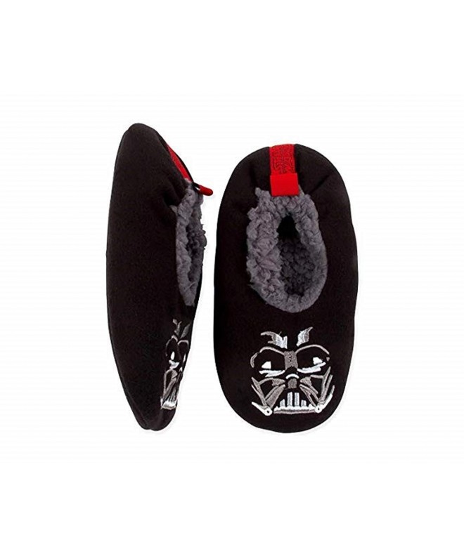 Slippers Kids' Star Wars Fuzzy Babba Slipper Socks Darth Vader - Black (S/M) - CY1893ZEGWM $40.94
