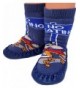 Slippers Kids Indoor Winter Slipper Socks - Blue - Brown - Yellow - CP18LWAUTCR $19.32