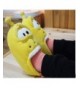 Slippers Cartoon Larva Yellow Cute Warm Plush Overshoes Soft House Indoor Slipper - One Size for Kids 7inch - C718O7T5SNS $31.58