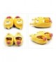 Slippers Cartoon Larva Yellow Cute Warm Plush Overshoes Soft House Indoor Slipper - One Size for Kids 7inch - C718O7T5SNS $31.58
