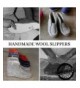 Slippers Felted Wool Slippers Bedroom Handmade - Blue - CF18IG92RLG $71.85