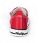 Sneakers Toddler/Little Kid Boy and Girl Classic Adjustable Strap Sneaker - Red - C318GTUO6ZX $37.61