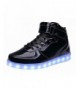 Sneakers LED Light Up Shoes USB Flashing Sneakers for Toddler/Kids Boots - - Shining Black - CB18828W6O2 $45.22