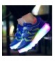Sneakers Roller Shoes Boys Girls USB Charge LED Light Up Sneaker Kids Wheeled Skate Shoe - 3 - Blue - Double Wheels - CQ18IMC...