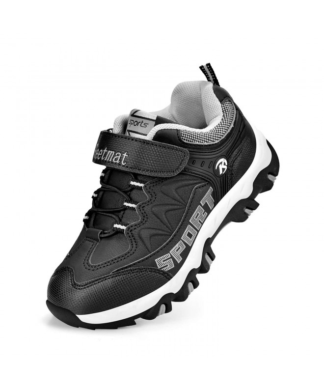Sneakers Kids Shoes Running Hiking Walking Shoes for Boys - Black - C918M0TZT2C $46.84