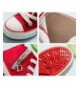 Sneakers Girl's Boy's Canvas Side Zipper Lace Up High-Top Fashion Sneakers (Toddler/Little Kid/Big Kid) - Red-new Style - CU1...