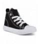 Sneakers Fashion High-Top Canvas Sneakers Girls Boys Youth - Toddlers & Kids - Black - CW18C9I02ZM $26.36