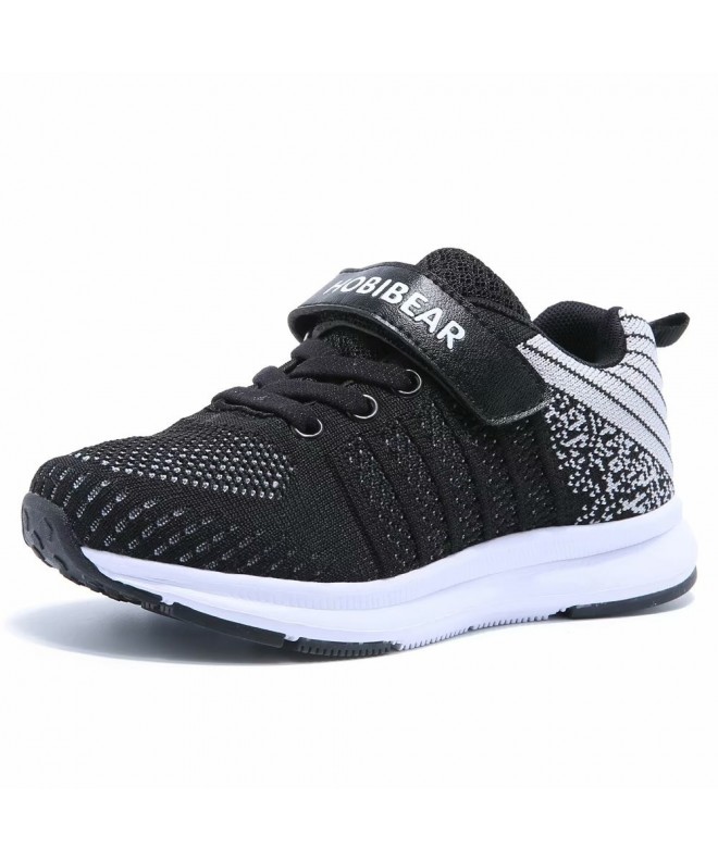 Sneakers Kids Lightweight Knit Running Shoes Breathable Sneakers - Black - CK1807M4OW6 $42.53