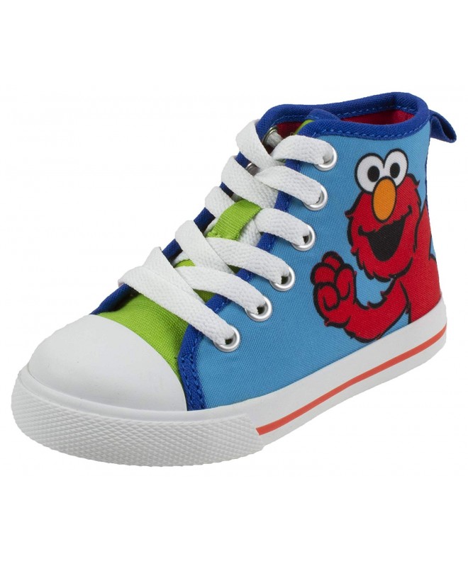 Sneakers Elmo Shoes - Hi Top Sneaker with Laces - for Toddlers and Kids - Size 7 to 12 - Blue Red - C318IOQ568Z $43.50