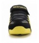 Sneakers Boys Running Sneakers Hook and Loop Girls Light Weight Sport Shoes - F-black/Yellow - C318I90EGSR $42.54