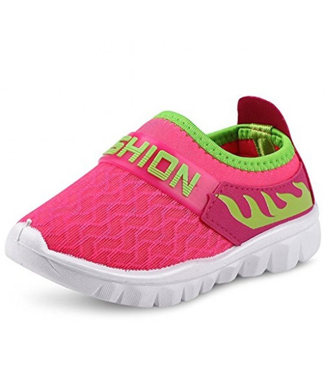 Sneakers Toddler Boys Girls Lightweight Mesh Sneakers Kids Athletic Running Shoes - Hot Pink C - CG17YXOZDER $25.76