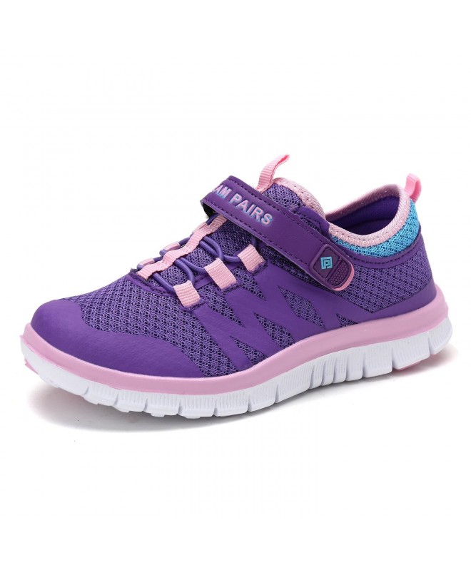 Sneakers Boys Girls Sneakers Casual Sports Running Shoes for Toddler Little Kids Big Kids - Purple/Sky Blue/Pink - CY183EY3EI...