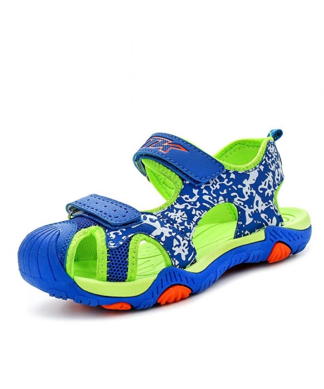 Sport Sandals Outdoor Closed Toe Sandals Breathable - Green/Blue - CU1809N9XTL $40.73
