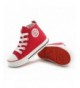 Sneakers Unsix Kids Boys Girls Canvas High Top Gym Shoes Trainers Sneakers(Toddler/Little Kid/Big Kid) - Red - CK12N1L08PT $3...