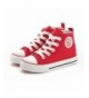 Sneakers Unsix Kids Boys Girls Canvas High Top Gym Shoes Trainers Sneakers(Toddler/Little Kid/Big Kid) - Red - CK12N1L08PT $3...