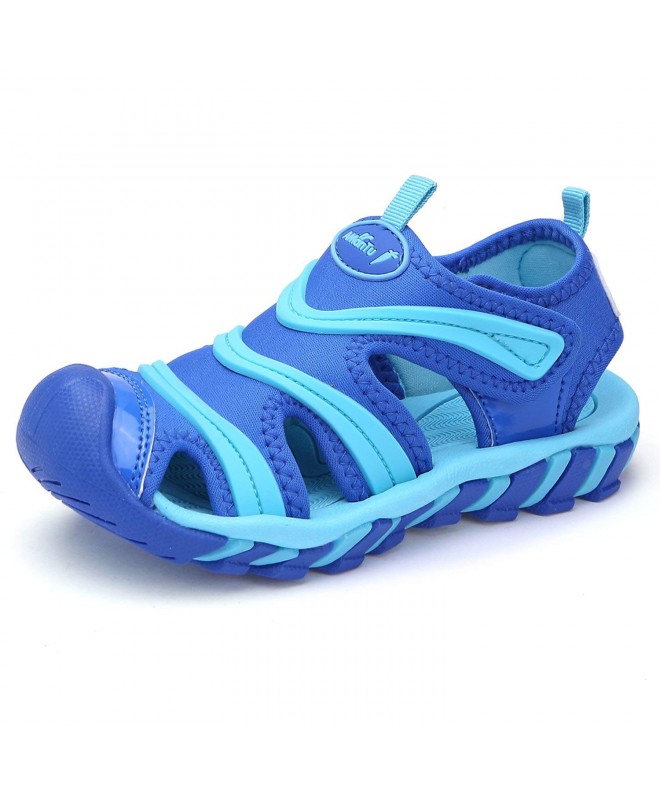 Sport Sandals Boy's and Girl's Sports Sandals Breathable Closed-Toe Summer Outdoor Athletic Beach Shoes - Blue - CZ188YTKGYY ...