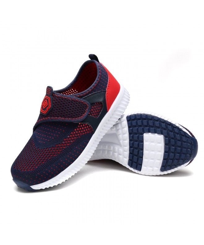 Sneakers Kid's Breathable Mesh Sneakers Loafer Athletic Shoes (Toddler/Little/Big Kid) - Navy/Red - CR183IIS420 $49.89