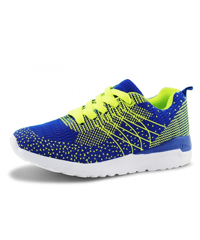 Sneakers Kids Breathable Sneakers Boys Girls Lightweight Casual Running Shoes - Blue/Green - CS18M67789R $32.33