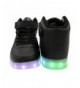 Sneakers Galaxy LED Shoes Light Up USB Charging High Top Lace & Strap Sneakers Black - Black - CM187WWH463 $53.89