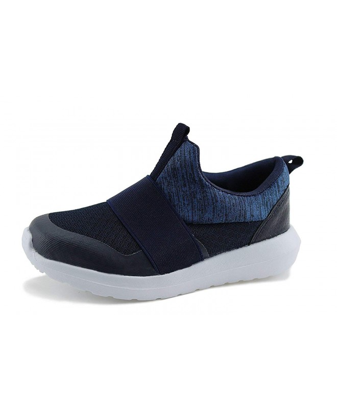 Sneakers Kids Athletic Running Shoes Boys Girls Comfortable Slip On Sneakers - Navy - CP185467LNC $30.01