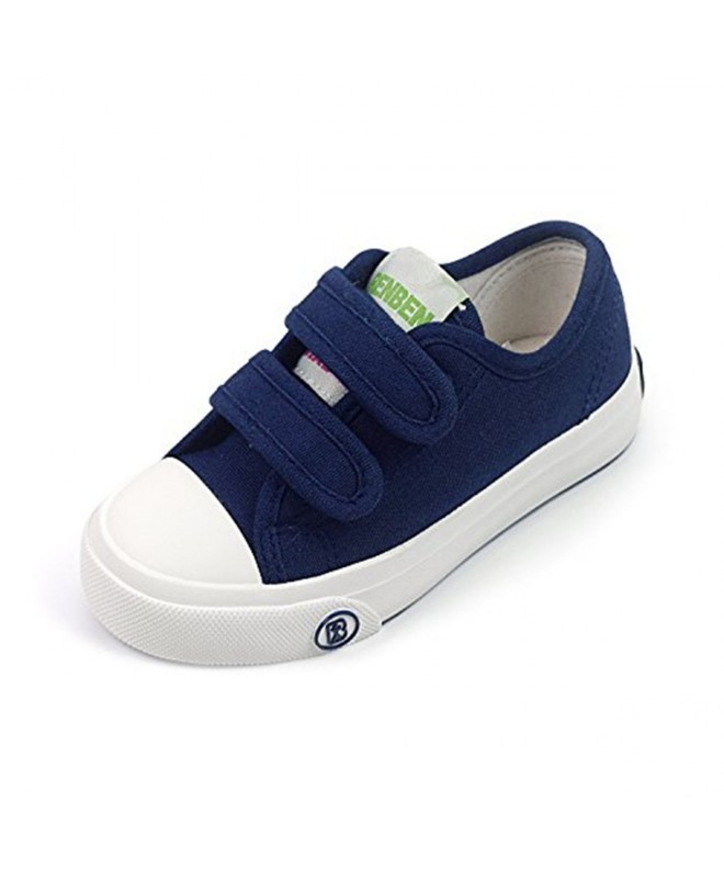 Sneakers Kids Toddler Canvas Sneakers Boys Girls Classic Adjustable Strap Fashion Loafers School Shoes - A-navy - CJ18EX08SOR...