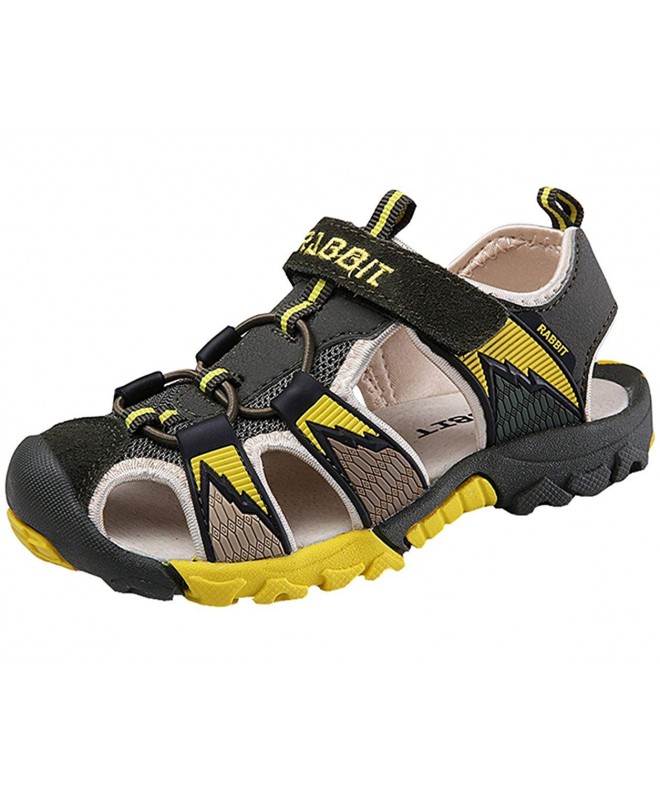 DADAWEN Breathable Athletic Closed Toe Sandals