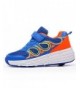 Sneakers Kids Roller Skate Shoes with Single Wheel Shoes Sport Sneaker - Blue Orange - CR1898YQRU3 $37.24