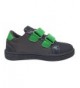 Sneakers Boy's and Girl's Vegan Durable Lightweight Reinforced Toe Double Hook and Loop Sneaker - Grey/Green - CT1836OOLHR $3...