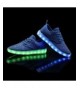 Sneakers USB Charge Kids Breathe Sport LED Shoes Low Top Lace Up Fabric Sneakers - Black&blue - CV182HNYAEN $40.93