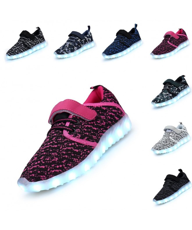 Sneakers LED Light up Shoes for Kids Boys Girls Flashing Sneakers - Pink - C3182MOHOEI $33.09