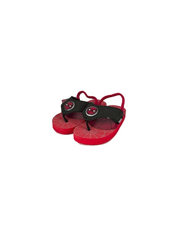 Sneakers Spiderman Flip Flop Sandals Lighted with Strap (Toddler/Little Kid) - Red - C018D08QXE8 $31.20