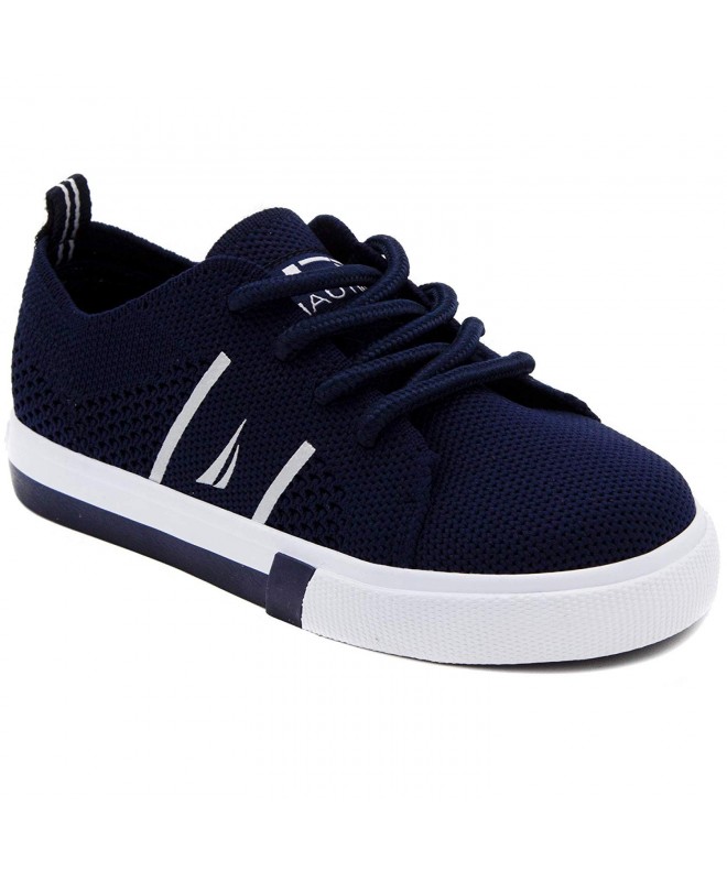 Sneakers Kids Hull Toddler Lace Up Sneaker Fashion Shoe (Toddler/Little Kid) - Navy Knit - CF18HSE704W $43.27
