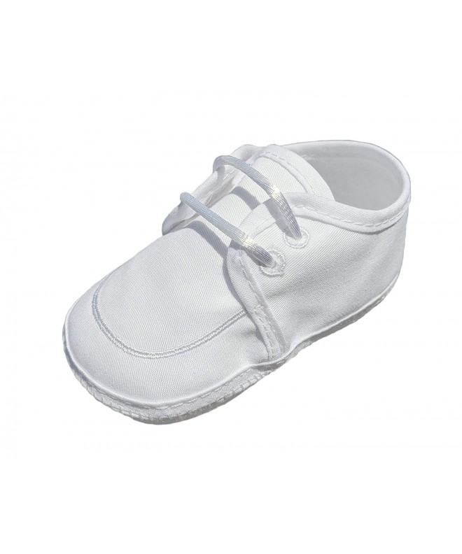 Sneakers Boys Gabardine Christening Shoe White - CA111Z9JOW7 $28.58
