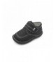 Sneakers Black with White Stitching Leather Boy Sneaker Squeaky Shoes - C6126PST9B3 $50.79