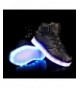 Sneakers Led Shoes High Top USB Charging for Boy&Girl's Light Up Flashing Shoes(Toddler/Little Kid/Big Kid) - Black - CL184Q6...