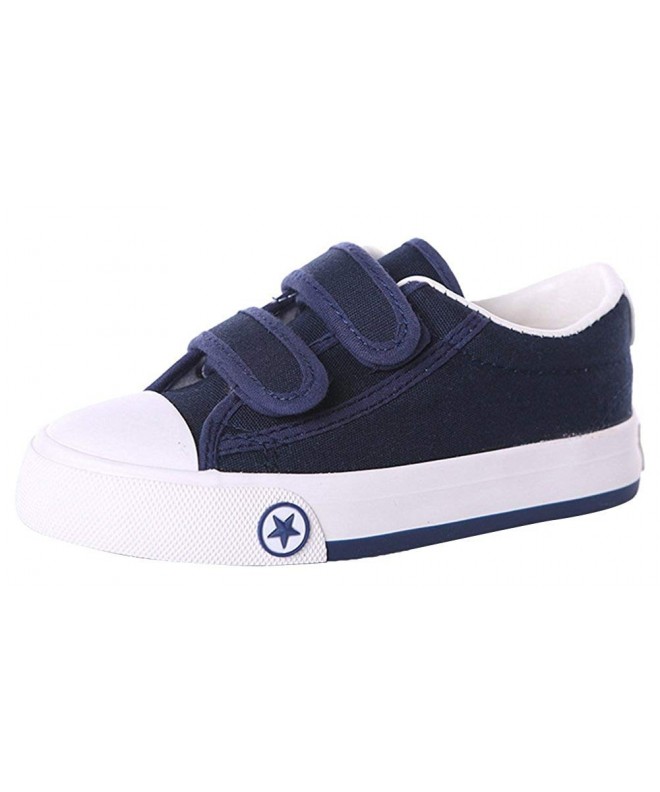Sneakers Boys Girls Classic Casual Basic Canvas Shoes Fashion Sneakers(Toddler/Little Kid/Big Kid) - Deep Blue - CJ12HO18NUD ...