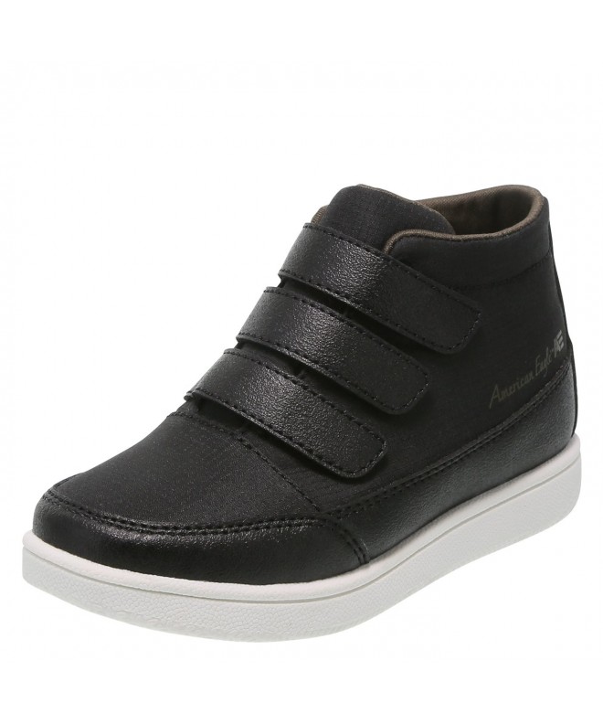 Sneakers Boys' Toddler Conor Triple-Strap Mid Sneaker - Black - CF18EYMQLG7 $26.33